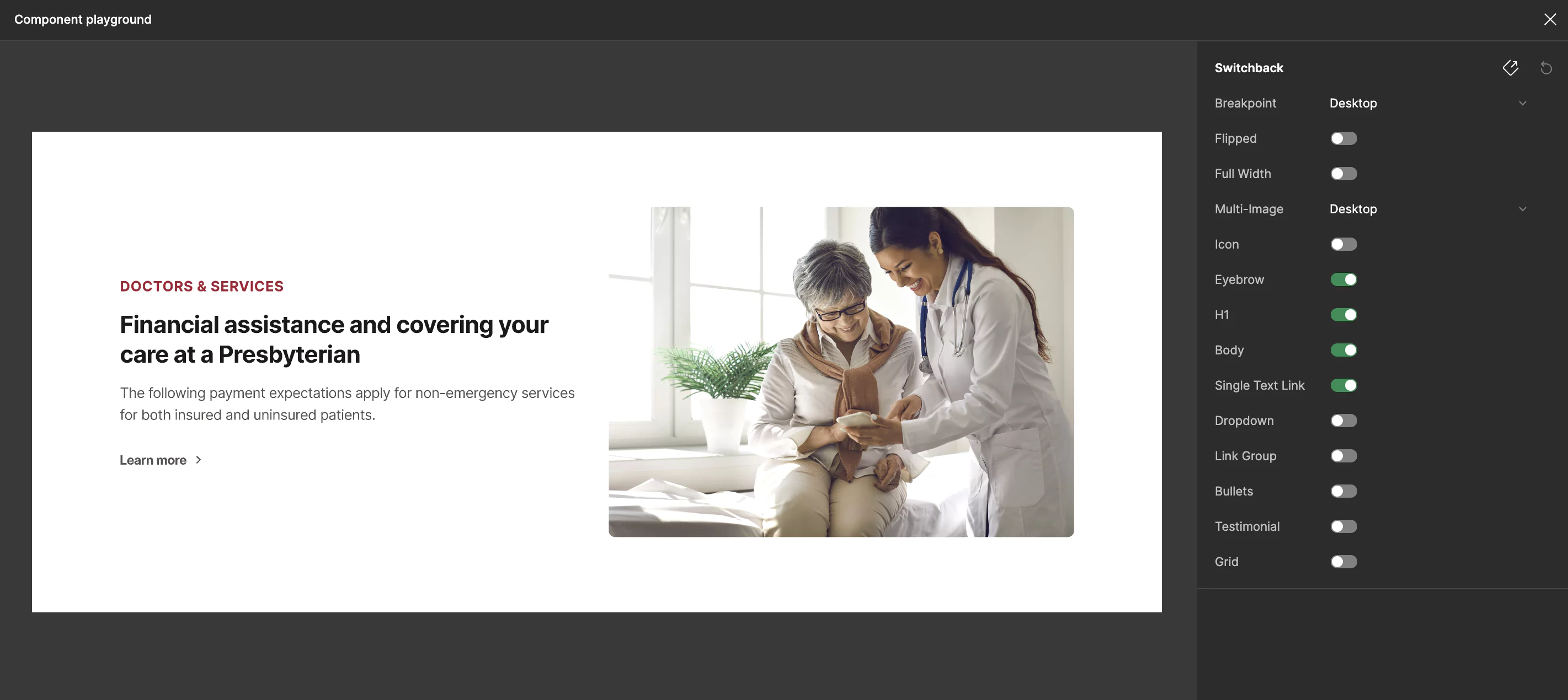 PHS Component Playground